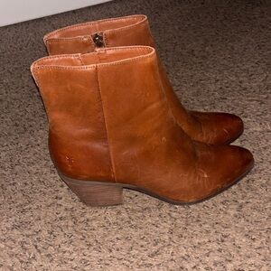 Frye Brown Leather Ankle Booties